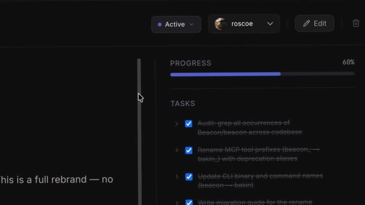 A project brief being broken into executable tasks.